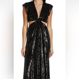 A.L.C. Alexis Sequin Cut Out Midi Dress sz 6